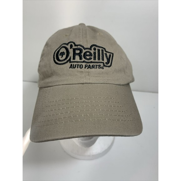O'Reilly Auto Parts Hat Adult Adjustable Strapback Khaki Tan Baseball Cap - Picture 1 of 7